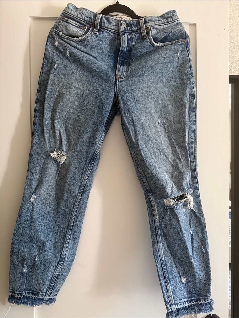 Abercrombie & Fitch Light Blue Distressed Jeans